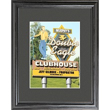 Personalized Marquee Double Eagle Framed Golf Print