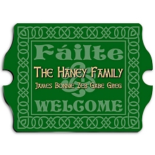 Vintage Personalized Celtic Green Irish Family Signs