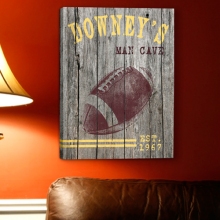 Personalized Football Gallery Wrapped Canvas Prints