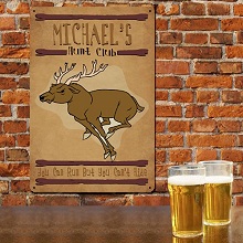 Hunt Club Personalized Metal Wall Signs