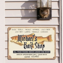 Bait Shop Personalized Metal Wall Signs
