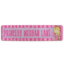 Personalized Princess Lane Metal Wall Sign