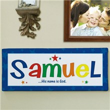 Name Meaning Personalized Wall Canvas