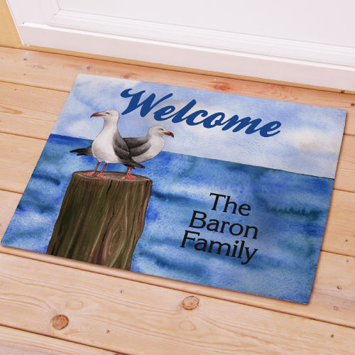 Personalized Summer Welcome Seagull Doormats