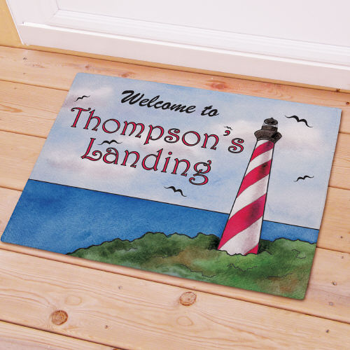 Personalized Lighthouse Welcome Doormats
