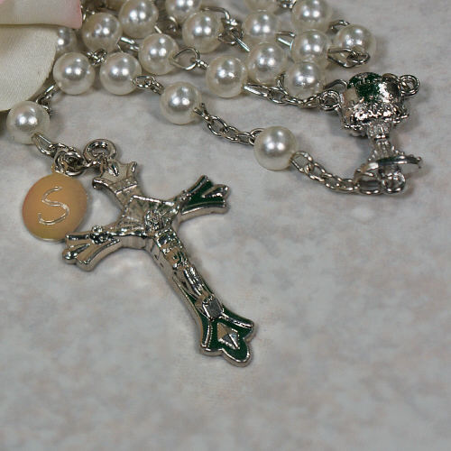 Personalized Initial Rosary Beads
