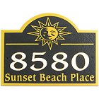 Sunshine Sandblasted Wood Address Plaque