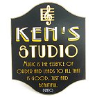 Personalized Music Studio Wood Sign