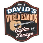 Guitar Lounge Personalized Wood Sign
