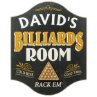 Personalized Billiards Room Pub Sign