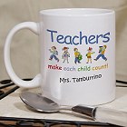 Make Each Child Count Personalized Teacher Coffee Mugs