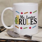 My Teacher Rules Personalized Teacher Coffee Mugs