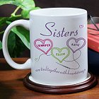 Sisters Heartstrings Personalized Coffee Mug
