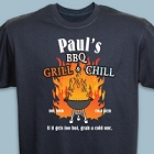 Grill & Chill Personalized BBQ T-shirt