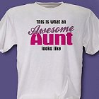 Awesome Aunt Personalized T-Shirts