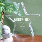 Engraved Godfather Keepsake Star