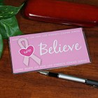 Believe - Breast Cancer Awareness Personalized Checkbook Covers