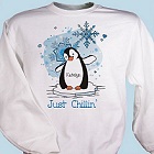 Just Chillin' Personalized Penguin Sweatshirts