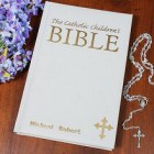 Personalized White Catholic Childrens Bible