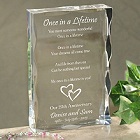 Once in a Lifetime Engraved Anniversary Keepsake