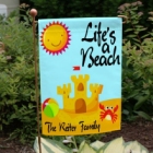 Life's A Beach Personalized Garden Flag