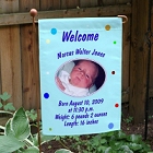 Newborn Baby Boy Announcement Garden Flag