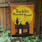 Haunted House Personalized Halloween Garden Flags
