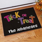 Trick or Treat Personalized Halloween Doormats