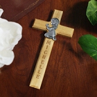 Praying Girl Personalized Wood Wall Cross