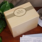 Engraved Family Recipes Personalized Recipe Box