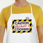 Caution Personalized BBQ Apron