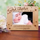 To My Godfather Personalized Wood Picture Frame