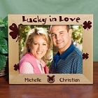 Lucky in Love 10x8 Irish Personalized Wood Picture Frame