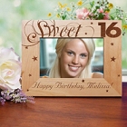 Engraved Sweet Sixteen Birthday Picture Frames