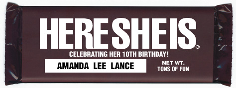 Hershey Candy Wrapper Birthday Announcements