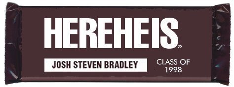 Click here to order your own Hershey Candy Wrapper Graduation Announcements
