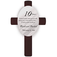 Beside You Personalized Anniversary Cross