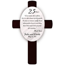 Personalized 25th Anniversary Cross