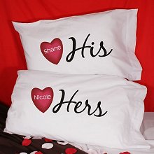 His & Hers Personalized Romantic Pillowcase Set