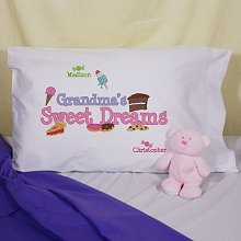 Grandma's Sweet Dreams Personalized Pillowcase