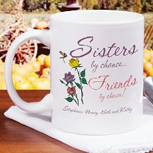 Sisters by Chance Personalized Sister Coffee Mugs