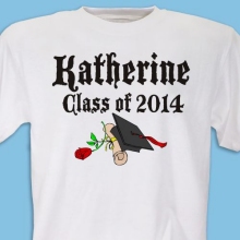 Class of 2015 Diploma Rose Personalized Graduation T-Shirts