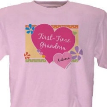 First-Time Mom or Grandma Personalized T-Shirts