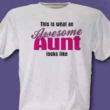 Awesome Aunt Personalized Aunt T-Shirts