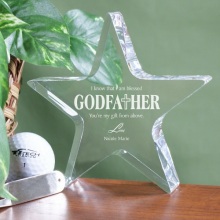 Engraved Godfather Keepsake Star