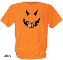 Pumpkin Face Personalized Orange Halloween T-shirts