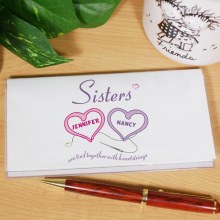 Sisters Heartstrings Personalized Checkbook Covers