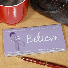 Believe - Cancer Awareness Personalized Checkbook Covers