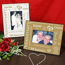 Personalized Golden Anniversary Picture Frames