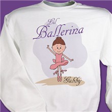 Little Ballerina Personalized Girls Sweatshirts
